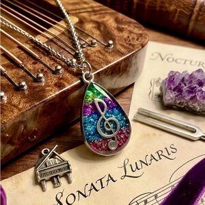 🎼 Moonlight Sonata Teardrop Necklace